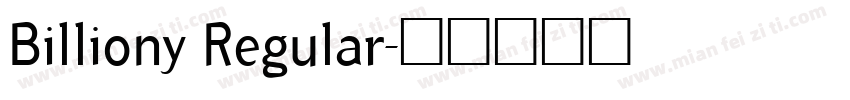 Billiony Regular字体转换